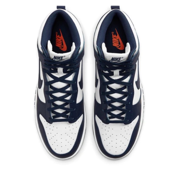 Kids Grade School Nike Dunk High white/midnight navy size 6.5 - Picture 2 of 10